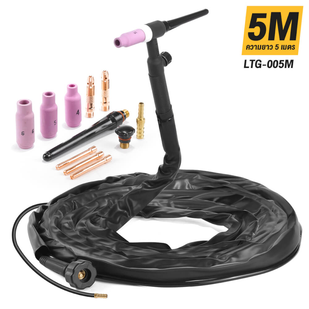 สายเชื่อมอาร์กอน LIFT TIG พร้อมหัว DELTON รุ่น LTG-005M ความยาว 5 เมตร_8